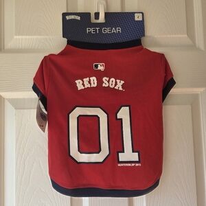 MLB Boston Red Sox Dog Jersey L Pet Shirt NWT Sports Baseball Red